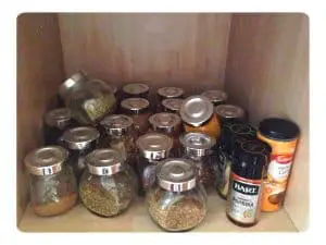 The spice drawer before