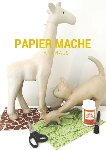 Papier mache animals