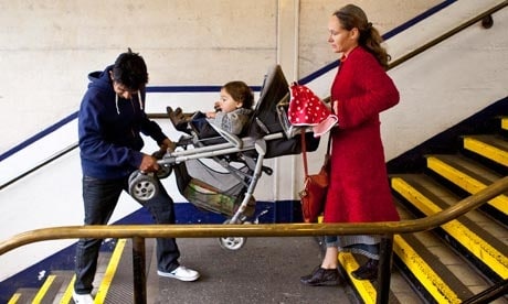 Stroller in London tube